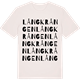 Vintage White t-shirt med Långkrången ordlek t-shirt