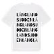 White t-shirt med Långlandsudden ordlek t-shirt