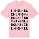 Pink Cotton t-shirt med Långmarken ordlek t-shirt