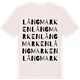 Vintage White t-shirt med Långmarken ordlek t-shirt
