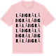 Pink Cotton t-shirt med Långrå ordlek t-shirt