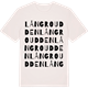 Vintage White t-shirt med Långroudden ordlek t-shirt