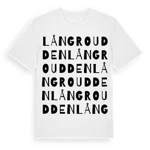 Långroudden ordlek t-shirt – ekologisk bomull t-shirt från Pinshirt