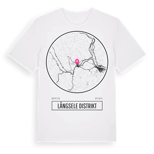 Långsele distrikt t-shirt – ekologisk bomull t-shirt från Pinshirt