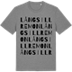 Mid Heather Gray t-shirt med Långsillremon ordlek t-shirt