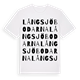 White t-shirt med Långsjöbodarna ordlek t-shirt