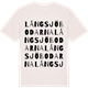 Vintage White t-shirt med Långsjöbodarna ordlek t-shirt