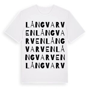 Långvarven ordlek t-shirt – ekologisk bomull t-shirt från Pinshirt