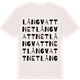 Vintage White t-shirt med Långvattnet ordlek t-shirt