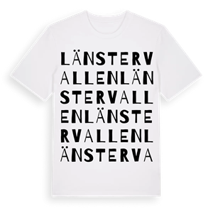 Länstervallen ordlek t-shirt – ekologisk bomull t-shirt från Pinshirt