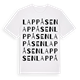 White t-shirt med Lappåsen ordlek t-shirt
