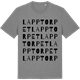Mid Heather Gray t-shirt med Lapptorpet ordlek t-shirt