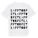 White t-shirt med Lapptorpet ordlek t-shirt