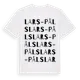 White t-shirt med Lars-Påls ordlek t-shirt