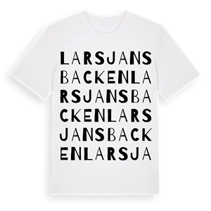 Larsjansbacken ordlek t-shirt – ekologisk bomull t-shirt från Pinshirt