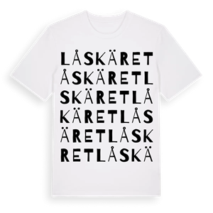Låskäret ordlek t-shirt – ekologisk bomull t-shirt från Pinshirt