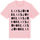 Pink Cotton t-shirt med Laxsjömon ordlek t-shirt