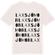 Vintage White t-shirt med Laxsjömon ordlek t-shirt
