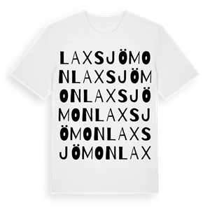 Laxsjömon ordlek t-shirt – ekologisk bomull t-shirt från Pinshirt