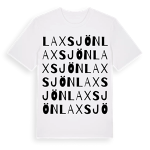 Laxsjön ordlek t-shirt – ekologisk bomull t-shirt från Pinshirt