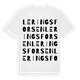 White t-shirt med Leringsforsen ordlek t-shirt