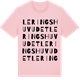 Pink Cotton t-shirt med Leringshuvudet ordlek t-shirt