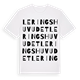 White t-shirt med Leringshuvudet ordlek t-shirt