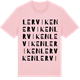 Pink Cotton t-shirt med Lerviken ordlek t-shirt