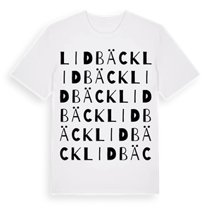 Lidbäck ordlek t-shirt – ekologisk bomull t-shirt från Pinshirt