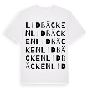 Lidbäcken ordlek t-shirt – ekologisk bomull t-shirt från Pinshirt