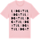 Pink Cotton t-shirt med Lidgatu ordlek t-shirt
