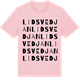 Pink Cotton t-shirt med Lidsvedjan ordlek t-shirt