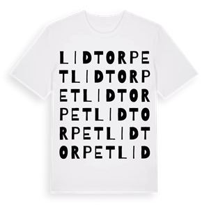Lidtorpet ordlek t-shirt – ekologisk bomull t-shirt från Pinshirt