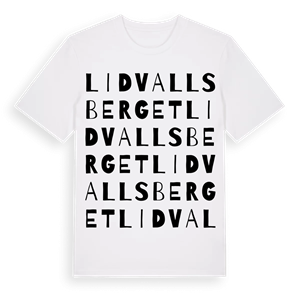 Lidvallsberget ordlek t-shirt – ekologisk bomull t-shirt från Pinshirt