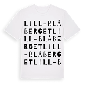 Lill-Blåberget ordlek t-shirt – ekologisk bomull t-shirt från Pinshirt