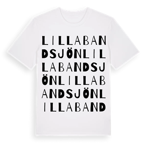 Lilla Bandsjön ordlek t-shirt – ekologisk bomull t-shirt från Pinshirt