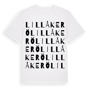 Lillåkerö ordlek t-shirt – ekologisk bomull t-shirt från Pinshirt