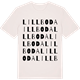 Vintage White t-shirt med Lillboda ordlek t-shirt
