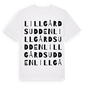 Lillgårdsudden ordlek t-shirt – ekologisk bomull t-shirt från Pinshirt