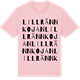 Pink Cotton t-shirt med Lillrännkojan ordlek t-shirt