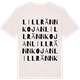 Vintage White t-shirt med Lillrännkojan ordlek t-shirt