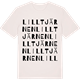 Vintage White t-shirt med Lilltjärnen ordlek t-shirt