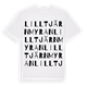 White t-shirt med Lilltjärnmyran ordlek t-shirt