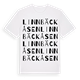 White t-shirt med Linnbäckåsen ordlek t-shirt