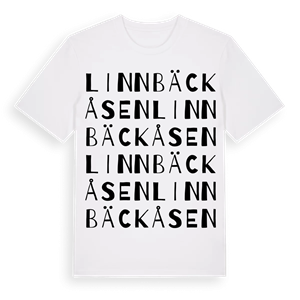 Linnbäckåsen ordlek t-shirt – ekologisk bomull t-shirt från Pinshirt