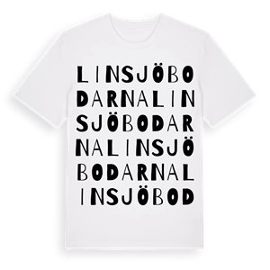 Linsjöbodarna ordlek t-shirt – ekologisk bomull t-shirt från Pinshirt