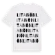 White t-shirt med Litanön ordlek t-shirt