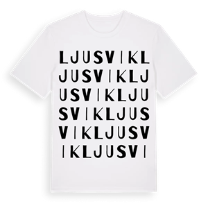 Ljusvik ordlek t-shirt – ekologisk bomull t-shirt från Pinshirt
