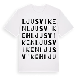 Ljusviken ordlek t-shirt – ekologisk bomull t-shirt från Pinshirt
