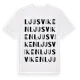 White t-shirt med Ljusviken ordlek t-shirt